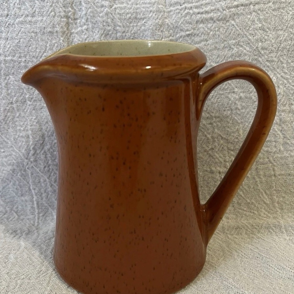 Vintage Imperial by W. Dalton Stoneware Creamer Tangerine Made in Japan c. 1970s